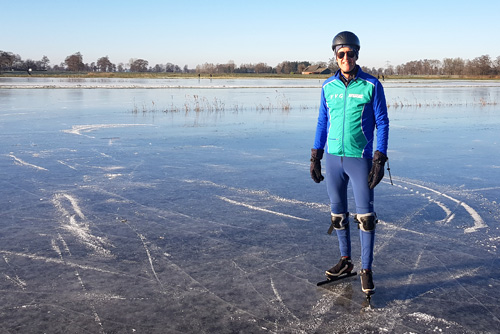 De auteur op natuurijs in Groningen
