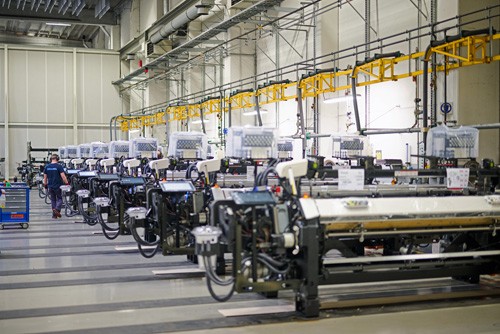 Productie van weefmachines